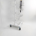 White Umbrella Stand Metal Floor Rack Display for Retail Stores keychain Stand