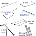 Heavy Duty Upright, Drail, Combination Rail, Back Bar, Arms & Hook For Shops