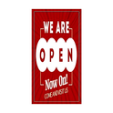We Are Now Open Window Poster For Retail Displays - 110cm x 55cm