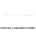 Centre Bar For Garment Clothes White Rail Sizes 2ft 3ft 4ft 5ft 6ft