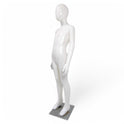 Child Plastic Egg Head Display Mannequin – Glossy White-135cm