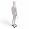 Child Plastic Egg Head Display Mannequin – Glossy White-135cm