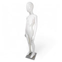 Child Plastic Egg Head Display Mannequin – Glossy White-135cm