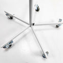 White Garment Rail Clothes Display Rack, Circular Fashion, Adjustable Height Stand