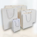 White Paper Carrier Bags with Rope Handles – Various Sizes and Matt Finishes