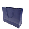 Blue Paper Carrier Bags with Rope Handles – Various Sizes and Matt Finishes