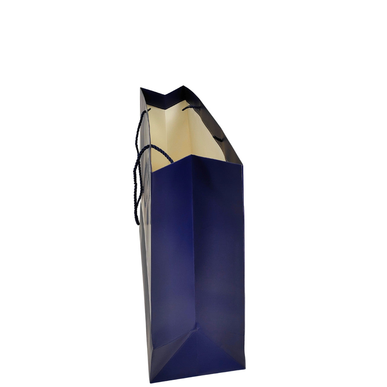 Blue Paper Carrier Bags with Rope Handles – Various Sizes and Matt Finishes