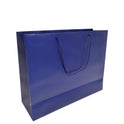 Blue Paper Carrier Bags with Rope Handles – Various Sizes and Matt Finishes