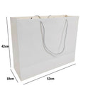 White Paper Carrier Bags with Rope Handles – Various Sizes and Matt Finishes