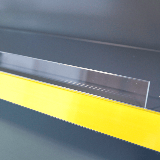 Acrylic Shelf Riser – Clear Retail Shelf Front Divider (35mm or 75mm Exposed)