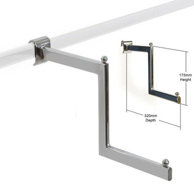 Stepped Arm For Back Bar with Ball Ends
