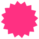 Star Shaped Fluorescent Pink Multi Coloured Flash Sale Cards