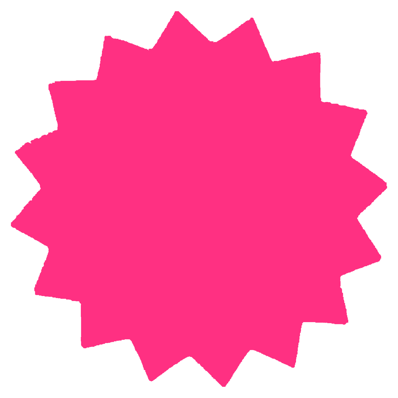 Star Shaped Fluorescent Pink Multi Coloured Flash Sale Cards