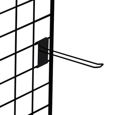 4" Inch Heavy Duty Euro Hooks/prong Grid Mesh Retail Display Black