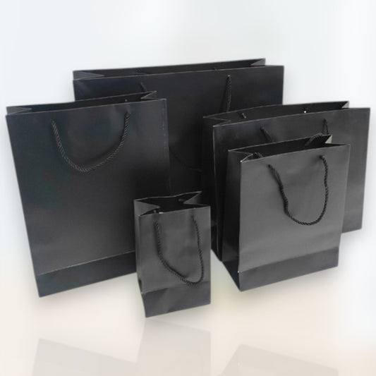 Paper Carrier Bags with Rope Handles – Various Sizes and Matt Finishes for Retail