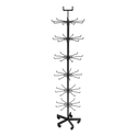 Black 6-Tier Rotating Jewellery Display Spinner Rack