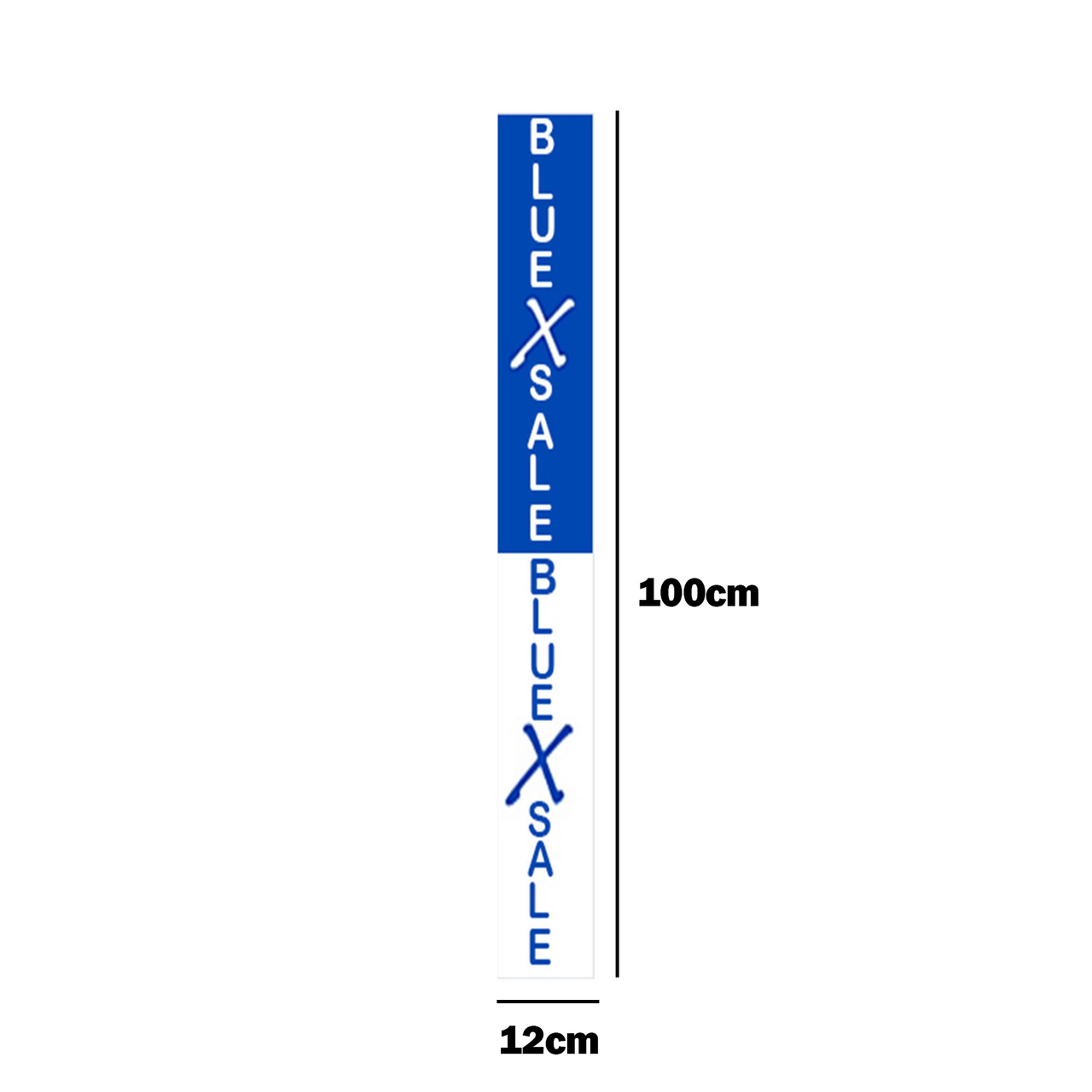 Vertical BLUE X SALE Poster Window Display Sign-Pack of 3