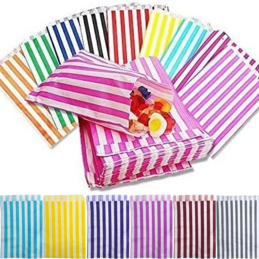 1000x  Candy Stripe Paper Bags