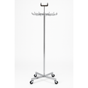 Chrome Revolving 20-Hook Tie & Belt Display Stand on Wheels  Page title