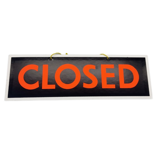 Black OPEN/CLOSED Signage