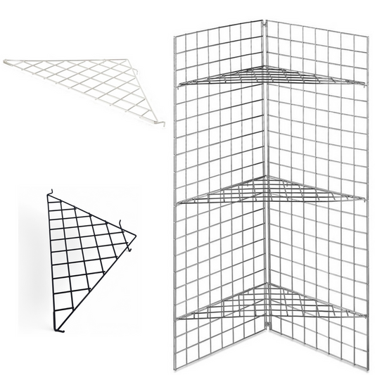 Triangular Shelf For Grid Mesh Panels