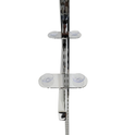 Chrome Glass Shelf Brackets For Upright Dual Suction Pad For Holding 2 Glass
