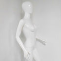 Glossy Female Plastic Display Egg Head Mannequin – White Gloss