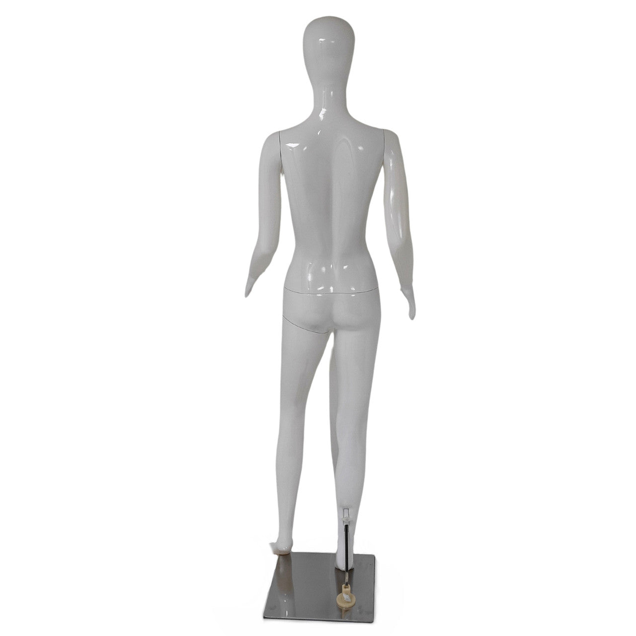 Glossy Female Plastic Display Egg Head Mannequin – White Gloss
