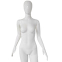 Glossy Female Plastic Display Egg Head Mannequin – White Gloss