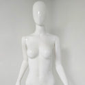 Glossy Female Plastic Display Egg Head Mannequin – White Gloss