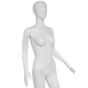 Glossy Female Plastic Display Egg Head Mannequin – White Gloss