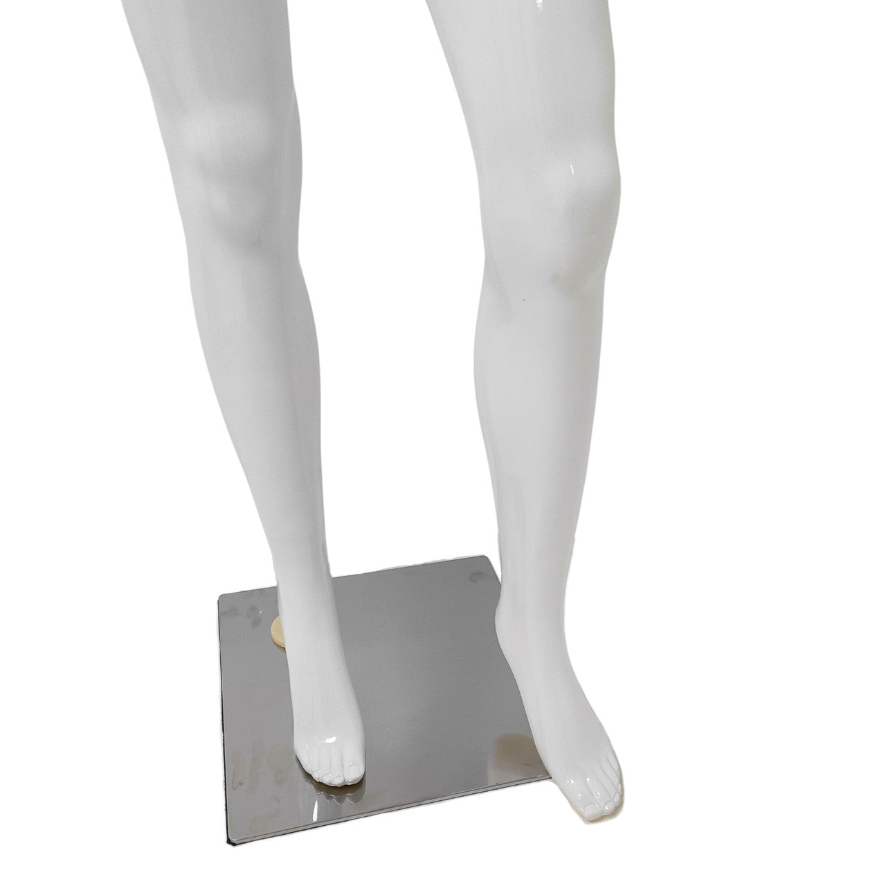 Glossy Female Plastic Display Egg Head Mannequin – White Gloss