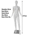 Glossy Female Plastic Display Egg Head Mannequin – White Gloss
