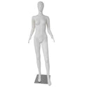 Glossy Female Plastic Display Egg Head Mannequin – White Gloss
