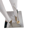 Female Plastic Display Egg Head Mannequin – White Gloss