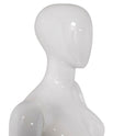 Female Plastic Display Egg Head Mannequin – White Gloss