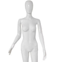 Female Plastic Display Egg Head Mannequin – White Gloss