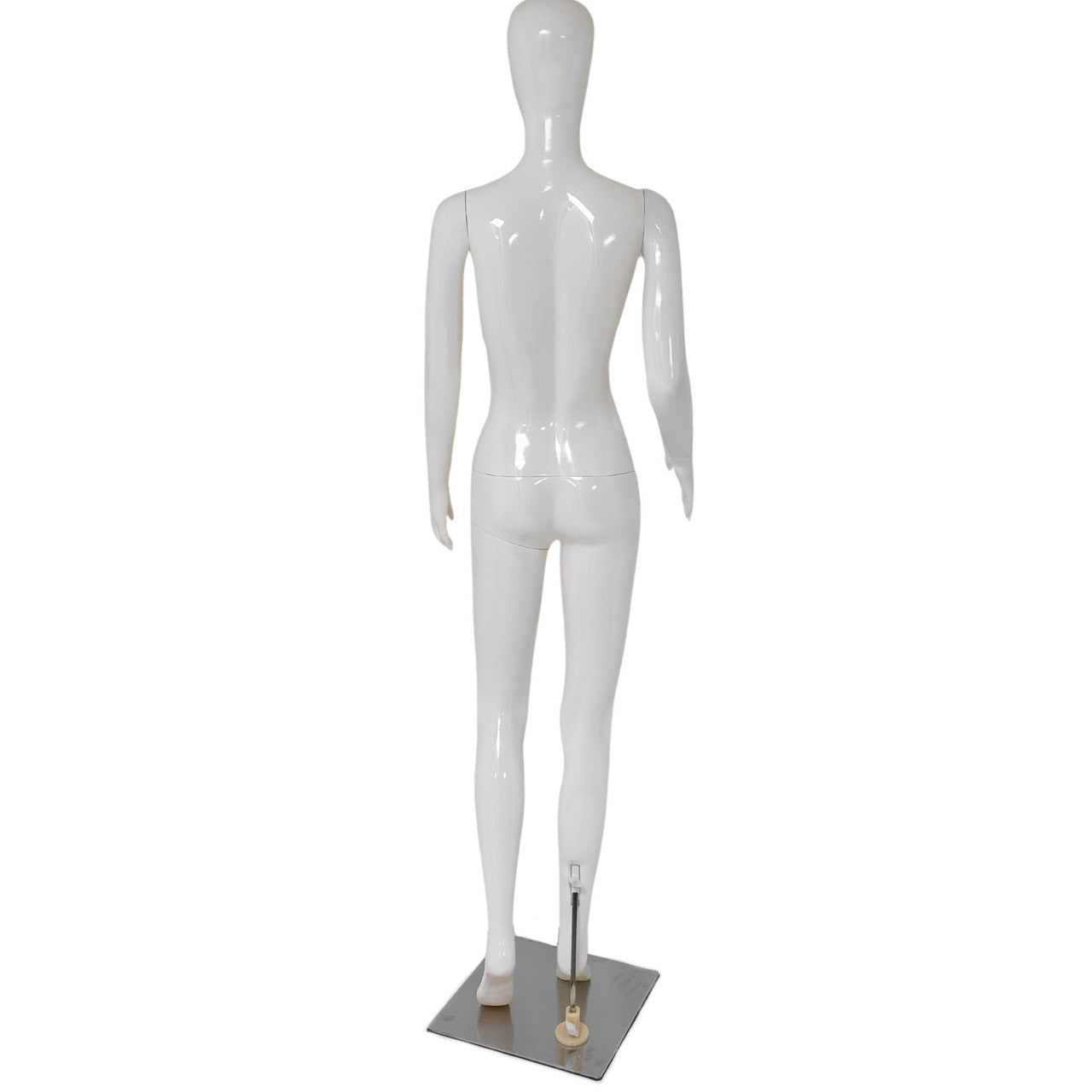 Female Plastic Display Egg Head Mannequin – White Gloss