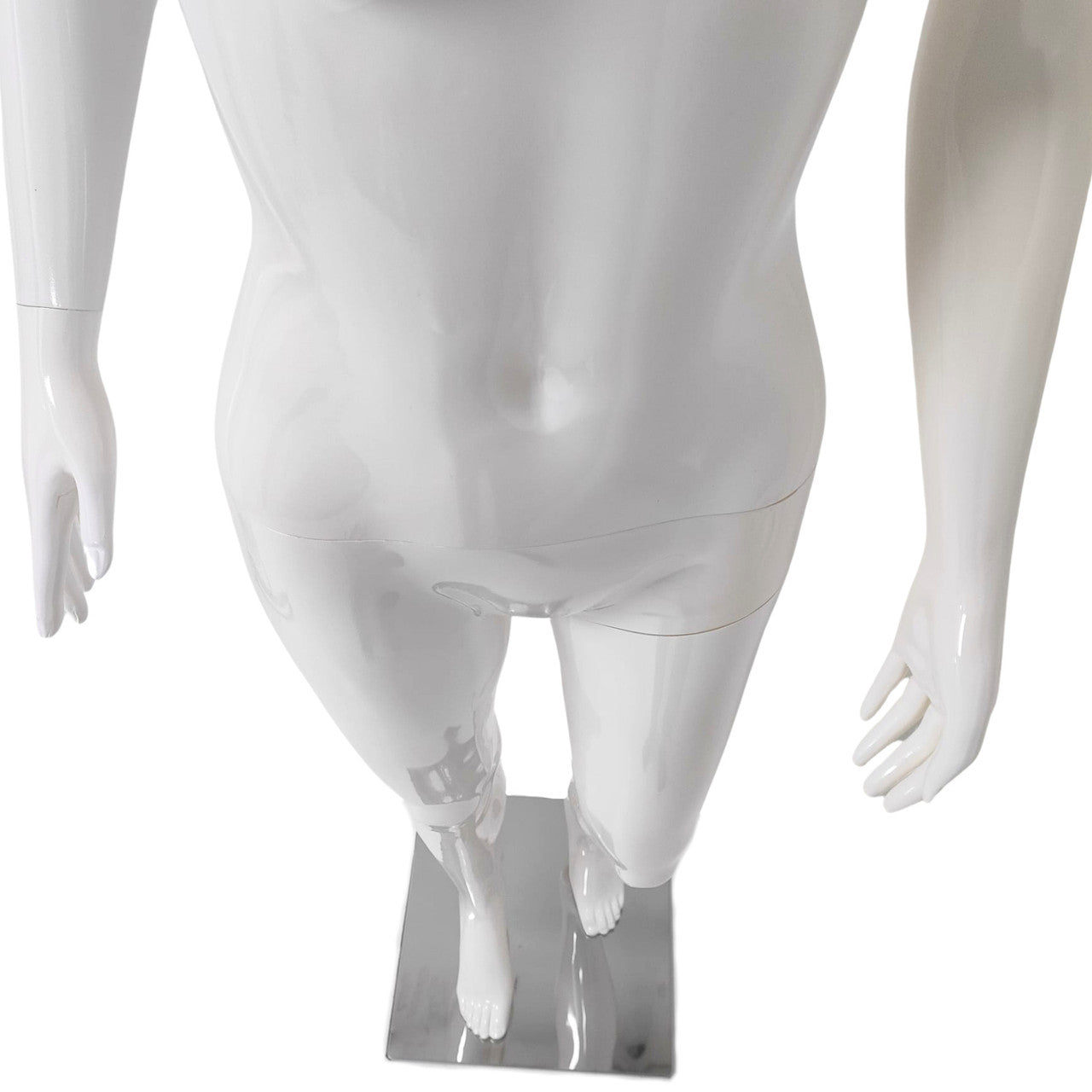 Female Plastic Display Egg Head Mannequin – White Gloss