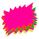 Flash Star-Shaped Plain Fluorescent Dyglo Cards