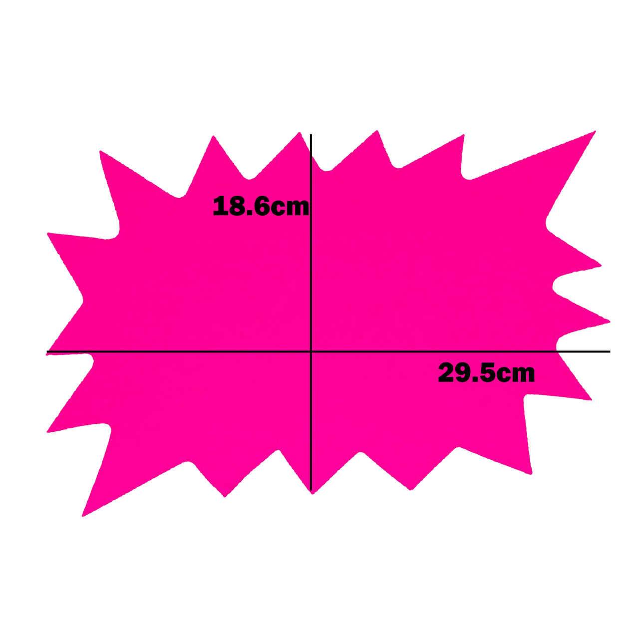 Flash Star-Shaped Plain Fluorescent Dyglo Cards