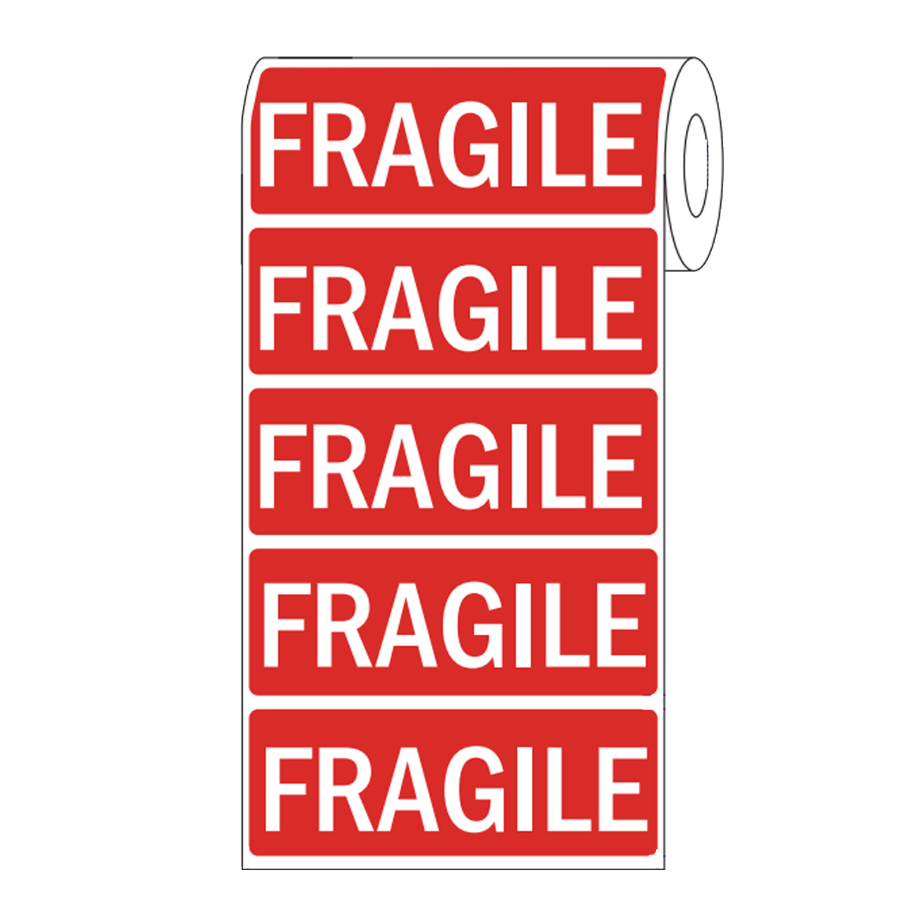 Fragile Parcel Labels - 89x32mm Self-Adhesive Stickers Pack