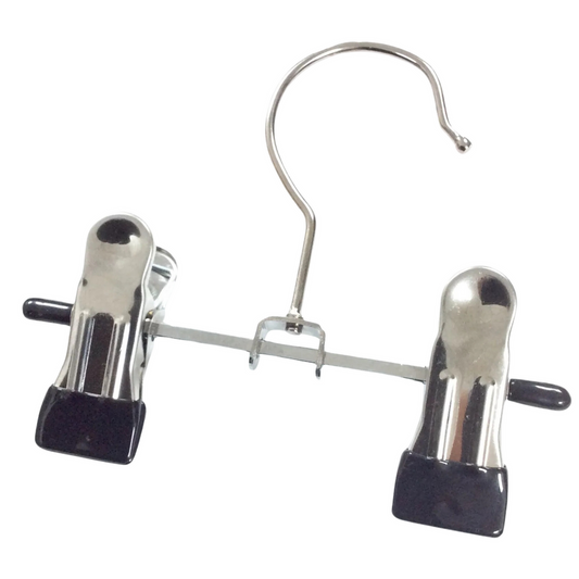 Metal Clip Double Peg Garment Clothes Clip Hangers For Retail Display 12cm