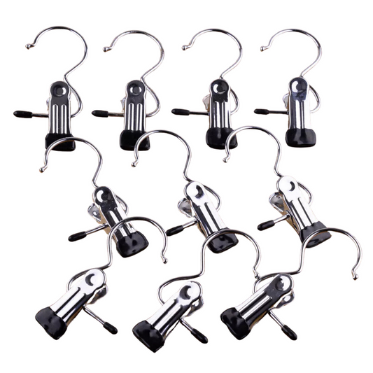 Chrome Metal Coat Hangers, Single Clip for Scarf, Belt, Glove, Shoe Accessories