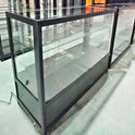 Black Aluminium Storage Counter Showcase 120cm Display Retail Shop Fitting