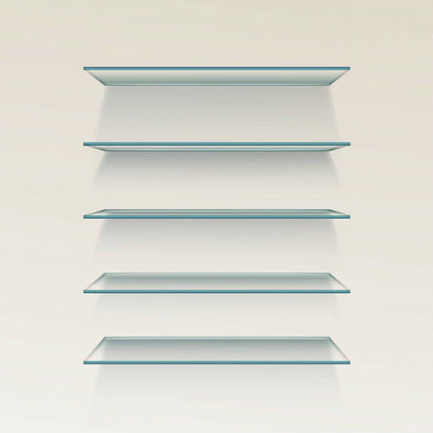 Clear Tempered Glass Shelf Panel Storage Sheet Shelving Display
