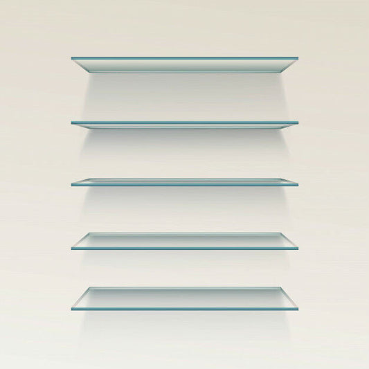Clear Tempered Glass Shelf Panel Storage Sheet Shelving Display