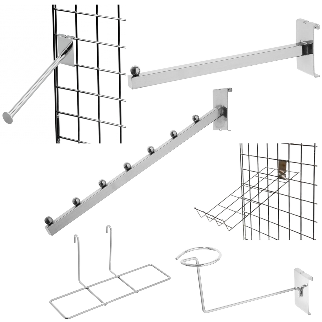 Grid Mesh Chrome Retail Shop Display Panel Accessory/ Accessories