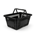 21L Black Plastic Shopping Baskets with Handles – Retail Store Carry Baskets