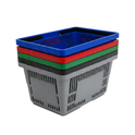 28L Plastic Shopping Basket with Handles – Durable Retail Carry Basket – Multiple Colours